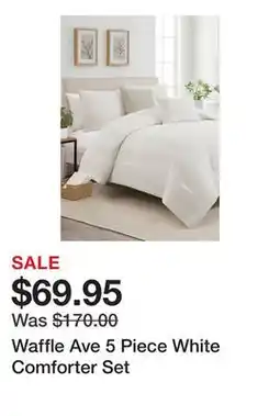 Belk Waffle Ave 5 Piece White Comforter Set offer