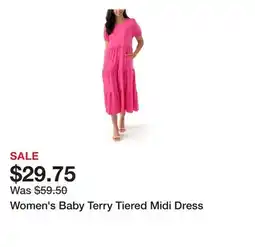 Belk Women's Baby Terry Tiered Midi Dress offer
