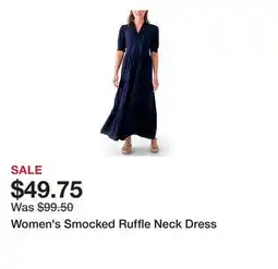 Belk Women's Smocked Ruffle Neck Dress offer