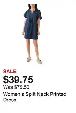 Belk Women's Split Neck Printed Dress offer