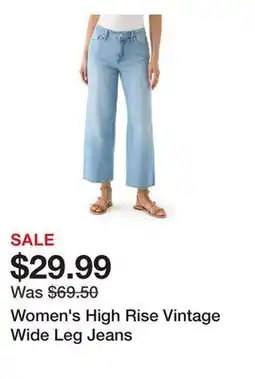 Belk Women's High Rise Vintage Wide Leg Jeans offer