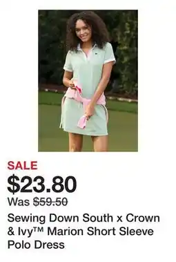 Belk Sewing Down South x Crown & Ivy Marion Short Sleeve Polo Dress offer