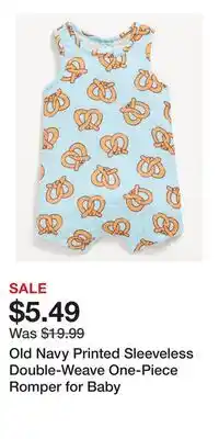 Old Navy Old Navy Printed Sleeveless Double-Weave One-Piece Romper for Baby offer
