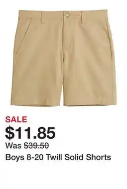 Belk Boys 8-20 Twill Solid Shorts offer