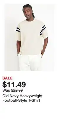 Old Navy Old Navy Heavyweight Football-Style T-Shirt offer