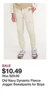 Old Navy Old Navy Dynamic Fleece Jogger Sweatpants for Boys offer