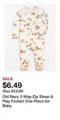 Old Navy Old Navy 2-Way-Zip Sleep & Play Footed One-Piece for Baby offer