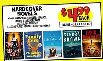 Ollie's HARDCOVER NOVELS offer
