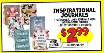 Ollie's INSPIRATIONAL JOURNALS offer