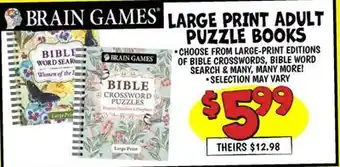 Ollie's LARGE PRINT ADULT PUZZLE BOOKS offer
