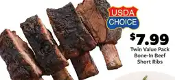 Fareway Twin value pack bone-in beef short ribs offer