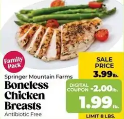 Roche Bros Springer mountain farms boneless chicken breasts offer