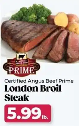 Certified angus beef prime london broil steak