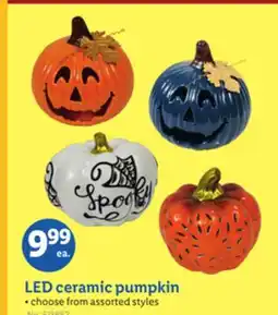 Lidl LED ceramic pumpkin offer