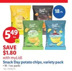 Lidl Snack Day potato chips, variety pack offer