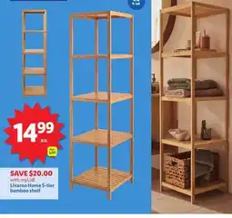 Lidl Livarno Home 5-tier bamboo shelf offer