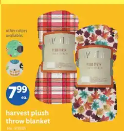 Lidl harvest plush throw blanket offer