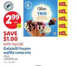 Lidl Gelatelli frozen waffle cone trio offer