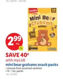 Lidl mini bear grahams snack packs offer