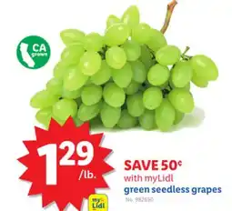 Lidl green seedless grapes offer