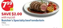 Lidl Butcher's Specialty beef tenderloin offer