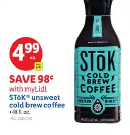 Lidl STōK unsweet cold brew coffee offer