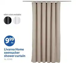 Lidl Livarno Home seersucker shower curtain offer