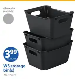 Lidl W5 storage bin (s) offer