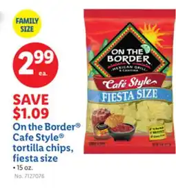 Lidl On the Border Cafe Style tortilla chips, fiesta size offer