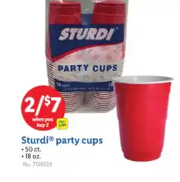 Lidl Sturdi party cups offer