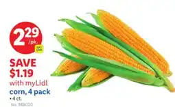 Lidl corn, 4 pack offer