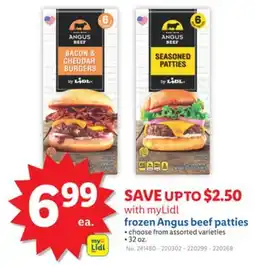 Lidl frozen Angus beef patties offer
