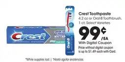 Ralphs Crest Toothpaste offer