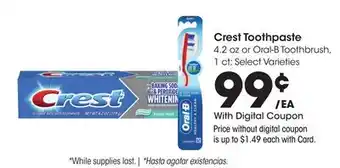 Ralphs Crest Toothpaste offer