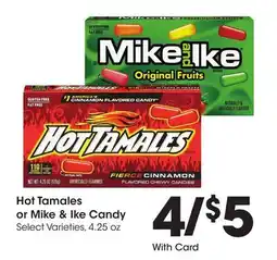 Ralphs Hot Tamales or Mike & Ike Candy offer