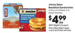 Ralphs Jimmy Dean Breakfast Sandwiches offer