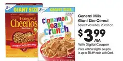 Ralphs General Mills Giant Size Cereal offer
