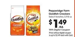 Ralphs Pepperidge Farm Goldfish Crackers offer