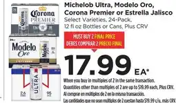 Food 4 Less Michelob Ultra, Modelo Oro, Corona Premier or Estrella Jalisco offer
