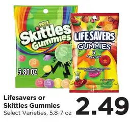 Food 4 Less Lifesavers or Skittles Gummies offer
