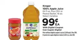 Food 4 Less Kroger 100% Apple Juice offer