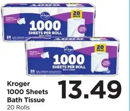 Food 4 Less Kroger 1000 Sheets Bath Tissue offer