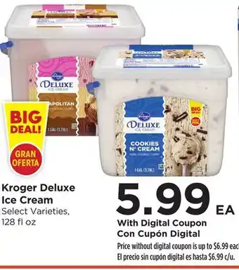 Food 4 Less Kroger Deluxe Ice Cream offer