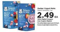 Food 4 Less Gerber Yogurt Melts offer