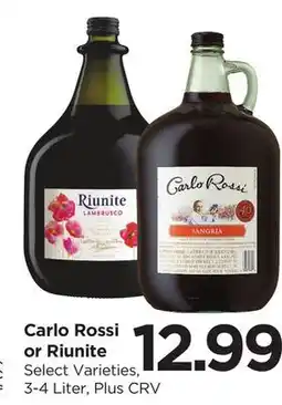 Food 4 Less Carlo Rossi or Riunite offer