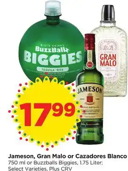 Food 4 Less Jameson, Gran Malo or Cazadores Blanco offer