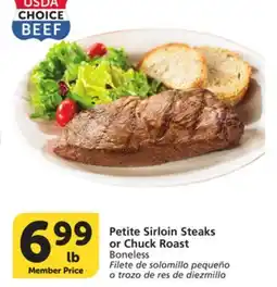 Albertsons Petite Sirloin Steaks or Chuck Roast offer