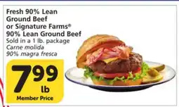 Albertsons Fresh 90% Lean Ground Beef or Signature Farms 90% Lean Ground Beef offer