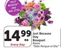 Albertsons Just Because Day Bouquet offer