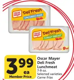 Albertsons Oscar Mayer Deli Fresh Lunchmeat offer